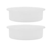 COMPUKAS Moules Ronds en Silicone Blancs, Lot de 2, pour Loisirs Créatifs | Surface Lisse, Supporte les Hautes Températures, pour Cire et Objets Décoratifs, Usage Maison et Présentoir