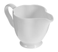 COMPUKAS Pichet à Crème avec Poignée Unique 150ml Blanc en Céramique Design Élégant et Facile à Ranger lors de Rassemblements pour Servir Sauces en Petites Portions