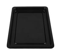 COMPUKAS Plaque Résistante Haute Température de Cuisson en Émail Noir Rectangulaire 34x26x2,5cm Polyvalente pour Pâtisserie et Rôtisserie Four