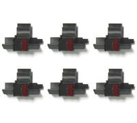 COMPUMATIC Lot de 6 rouleaux d'encre pour calculatrice Noir/rouge IR-40T pour Casio HR-300RC HR-200RC HR-170RC HR-150RC HR-100RC HR-100TM HR-150TM et plus encore