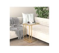 vidaXL Table d'appoint pour ordinateur 331645 Transparent en verre trempé 50x35x65 cm