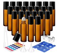 ComSaf Flacons Roll-On Vides Lot de 24 en Verre pour Huiles Essentielles