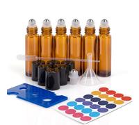ComSaf Flacons Roll-On Vides Lot de 6 en Verre pour Huiles Essentielles