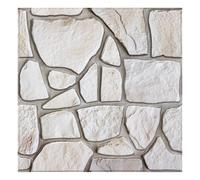 COMSTICKC Panneaux Muraux 3D Adhesif 30x30 cm - Lot de 10 Panneaux, Fausse Brique Murale PVC, Revêtement Mural 3D Adhésif Imitation Pierre pour Cuisine, Salon, Chambre