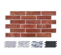 COMSTICKC Panneaux Muraux 3D Adhesif Brique, 12 Pièces | Dalle PVC Adhesive Murale, Papier Peint 3D, Revêtement Mural 3D, 58x30 CM,Salon, Chambre, Cuisine et Décoration Intérieure