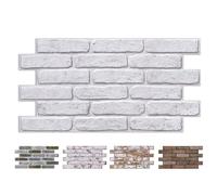COMSTICKC Panneaux Muraux 3D Adhesif Brique, 12 Pièces, Dalle PVC Adhesive Murale, Papier Peint 3D, Revêtement Mural 3D, 58 x 30 CM, Pour Salon, Chambre, Cuisine et Décoration Intérieure