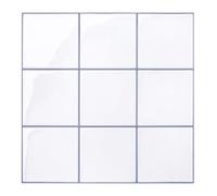 COMSTICKC Plus épais Credence Adhésif pour Cuisine Salle de Bain, 10 Pièces, Blanc Carrelage Adhesif Mural, Carrelage Autocollant Métro, imperméable, 30,5x30,5cm
