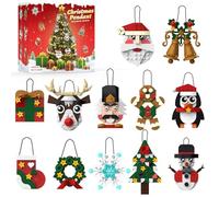 Conalaa Calendrier de l’Avent 2025, Set de Blocs de Construction Décorations de Noël, 12 Pièces à Suspendre, Bonhomme de Neige et Renne, Cadeaux Jouets pour Enfants Filles et Garçons dès 6 Ans