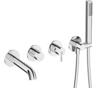 Concealed bath mixer with shower set