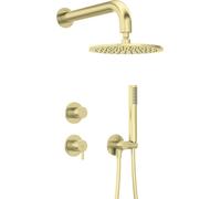 Concealed shower set with overhead shower