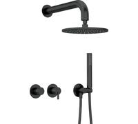 Deante Silia ensemble de douche encastré avec douche pluie noir NQS_N0YK