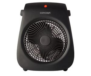 CONCEPT Hausgeräte VT7041 Radiateur soufflant, 1000 à 2000 W, plastique, 47 dB, noir