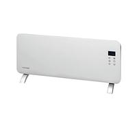 Concept KS4000 Convecteur électrique en verre Chauffage Thermostat Chauffage sur pied en verre trempé Affichage LED 1000/2000 W 20 m² (blanc)