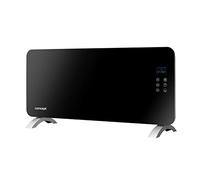 Concept KS4010 Convecteur électrique en verre avec thermostat et affichage LED 1000/2000 W 20 m² Noir