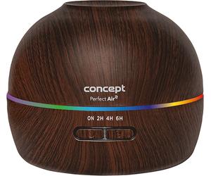 Concept Perfect Air Wood ZV1006 Humidificateur 2 en 1 avec diffuseur de parfum 40 ml/h pour pièces jusqu'à 20 m2 2x modes de travail Minuterie 300 ml Bois foncé
