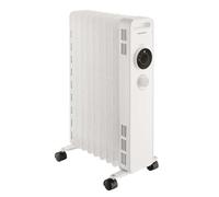 CONCEPT Hausgeräte RO3309 Radiateur à huile, 3 niveaux de chauffage, 9 nervures, protection contre la surchauffe, protection contre le gel, 2000 W, blanc