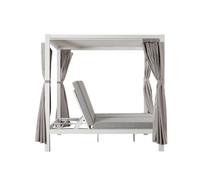 Cordoue lit de jardin 2 places gris