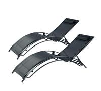 CONCEPT USINE | Lot Transat Cali Acier Noir | 81 cm | 2 Pièces | Qualité Premium | Design Épuré & Fonctionnel | Mobilier Contemporain Durable | Confort & Durabilité au Quotidien