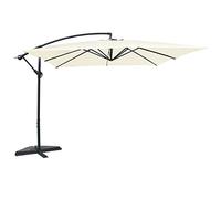 CONCEPT USINE Parasol Déporté Inclinable SOLENZARA Carré Écru 3x3 m
