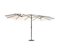 Venice parasol double ecru droit ovale 2,7 x 4,6 m