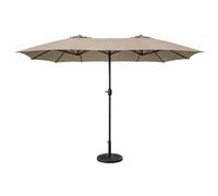 Parasol Rectangulaire Double 2,7x4,6m Taupe Venice Beige