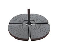 CONCEPT USINE | Poids de lestage Parasol Pied en Croix | Lot de 4 Dalles à Lester Polyéthylène Haute Densité | A remplir d'eau ou de Sable : 13L par Dalle | Résiste Chocs & Intempéries Imperméables