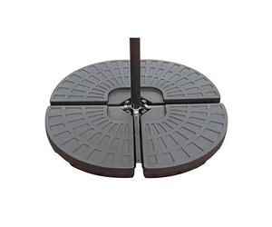 CONCEPT USINE | Poids de lestage Parasol Pied en Croix | Lot de 4 Dalles à Lester Polyéthylène Haute Densité | A remplir d'eau ou de Sable : 13L par Dalle | Résiste Chocs & Intempéries Imperméables