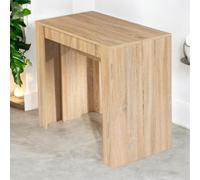 CONCEPT USINE Table Console Extensible BELLI Bois 8 Places 235 cm | Extension incluse, revêtement PVC, connecteurs fournis, salle à manger