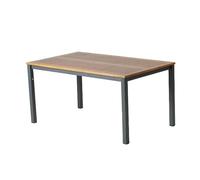 CONCEPT USINE | Table de Jardin BAGO 6 Places 150 cm Acier Bois | Grande Table Repas Extérieure | Mobilier Jardin Terrasse Piscine | Résistance Soleil & Intempéries | Premium Design Convivial