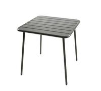 CONCEPT USINE | Table de Jardin BERGAME 4 Places Acier Gris | Grande Table Repas Extérieure | Mobilier Jardin Terrasse Piscine | 70 cm | Résistance Soleil & Intempéries | Premium Design Convivial