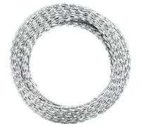 Concertina Fil barbelé en acier galvanisé de 100 m de long, treillis métallique robuste pour jardin, clôture, barrière et atelier, protection résistante aux intempéries avec lame et fusible