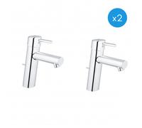 CONCETTO NEW - Lot de 2 Mitigeurs monocommande 1/2" Lavabo Taille M (23450001-DUO)