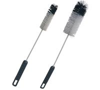 Condello Casa Ensemble de Brosse de Nettoyage de Bouteille Longue,Goupillon Rondelles à Vaisselle Flexible,Nettoyant pour Col étroit pour Bière Sports des Bouteilles d'eau,Bébé Tasse,Tube,Paille (2)