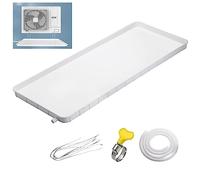 Condensate Drain Pan Plastic Drip Tray, Air Conditioner Drip Pan with Drain Tubing, Window Air Conditioner Drain Kit, Perfect for Indoor/Outdoor Split Air Conditioner Heat Pump Sys