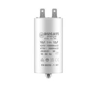 Condensateur 10 uF pour Moteur Monophasé - Utilisation pour Kärcher, Pompe de Piscine, Porte de Garage - 425/450V/475V - Condensateur de Démarrage/Permanent avec Cosses 6,4mm