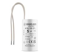 Condensateur 20 uF pour Moteur Monophasé - Utilisation pour Kärcher, Pompe de Piscine, Porte de Garage - 425/450V/475V - Condensateur de Démarrage / Permanent avec Fils