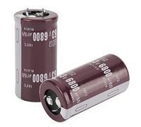 Condensateur, 2Pcs 63V 6800uF 25 × 50mm Condensateur électrolytique à résistance radiale de 105 ºC Condensateur électrolytique polarisé pour les applications électroniques de bricolage