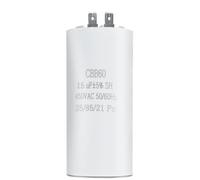 Condensateur CBB60 15µF 450V 2 Bornes 25/85/21 jusqu'à 85 °C - Condensateur de Démarrage Moteur pour Machine à Laver, Climatiseur, Pompe, Générateur - SYNN (1 Pièce)