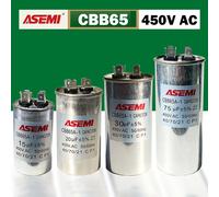 Condensateur de démarrage de moteur AC CBB65 20uF 25uF 30uF 35uF 50uF 55uF 60uF 65uF 70uF 80uF 90uF 450V pour compresseur de climatiseur