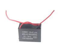 Condensateur de démarrage de ventilateur CBB61 450V, 5 pièces, 1uF 1.2uF 1.5uF 2.0uF 2.5uF 3.0uF 3.5uF 4.0uF 4.5uF 5.0uF 6.0uF 7.0uF 8.0uF 10uF 16uF 20uF(4.5UF)