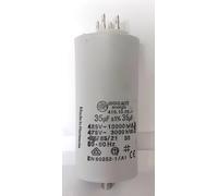 Condensateur de démarrage moteur 35µF 425V 45x92mm faston 6.3mm M8