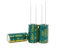 Condensateur électrolytique 100 pièces 2200UF 16V 2200UF16V 105C Kapasitor radial 10 * 20MM Appareils électroniques