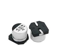 Condensateur électrolytique 50pcs 6.3 * 5.4 Kit de condensateur électrolytique en aluminium SMD 10V 16V 25V 50V 100V 35V 47UF 2.2UF 3.3UF 4.7UF Ensembles assortis de valeurs complètes Appareils électr