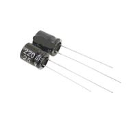 Condensateur électrolytique à fiche droite 25 V 220 UF 6 x 7 mm, 10 pièces