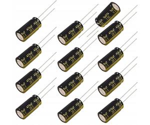 Condensateur électrolytique Low ESR 470uF 35V 10x17mm pas 5mm 10pcs.