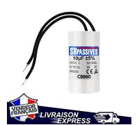 CONDENSATEUR MOTEUR À FILS CBB60 10µF 10uF 450V DÉMARRAGE PERMANENT