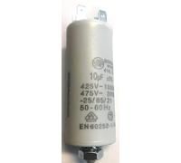 Condensateur moteur permanent en polypropylène 10uf 450 volts cosse faston double 6.3MM et vis M8 faible encombrement Dia :30mm x L70mm