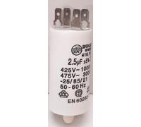 Condensateur moteur permanent en polypropylène 2.5uf 450 volts cosse faston double 6.3MM et vis M8