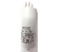 Condensateur moteur permanent en polypropylène 25uf 450 volts cosse faston double 6.3MM et vis M8