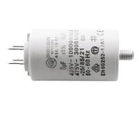 Condensateur moteur permanent en polypropylène 8uf 450 volts cosse faston double 6.3MM et vis M8